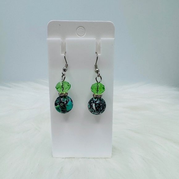 Multicolored Beaded Earrings Style 2 - Picture 1 of 3
